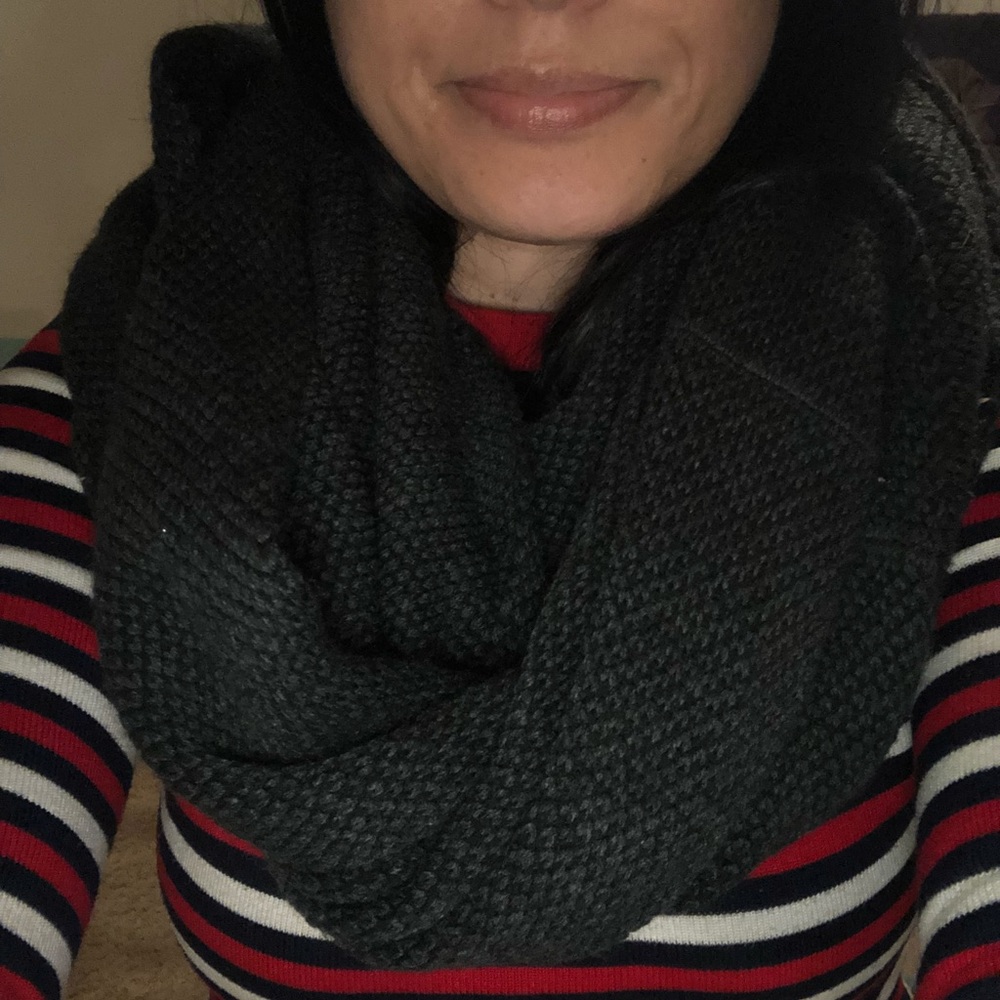 Grey wrap around scarf